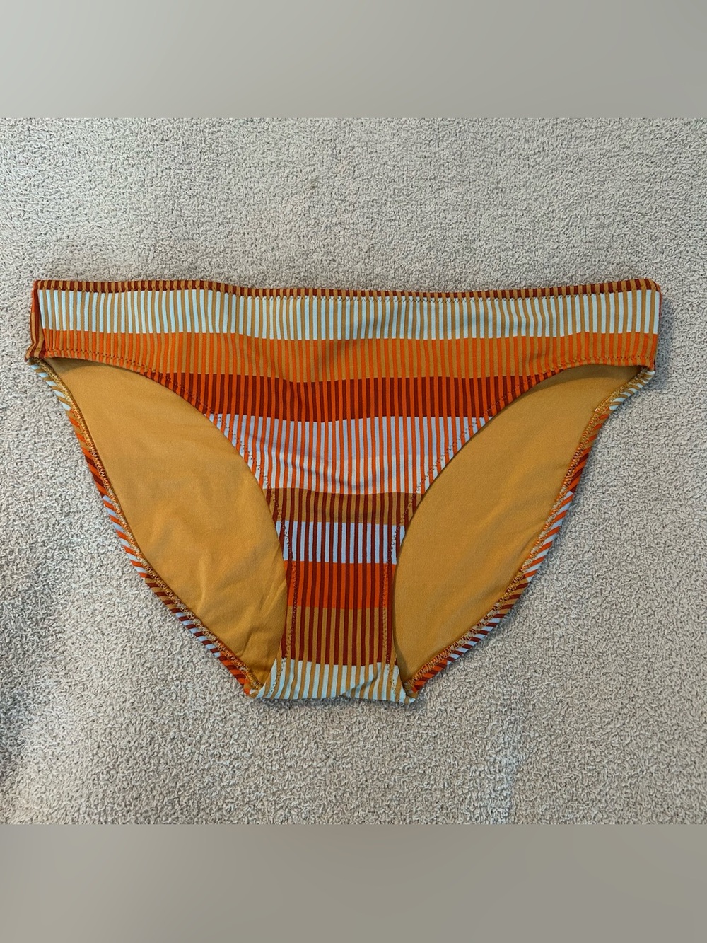 Women’s Aerie orange striped bikini swim bottom XL